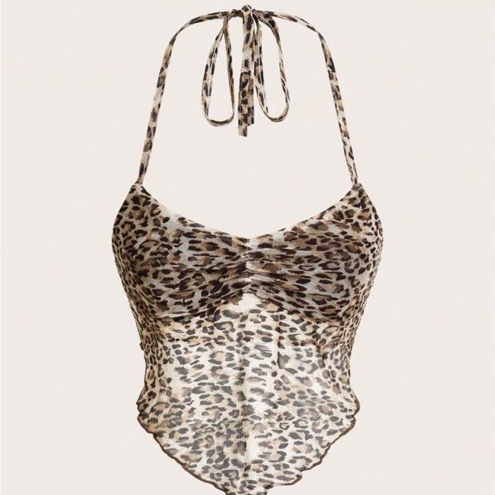 Leopard Print Halter Top